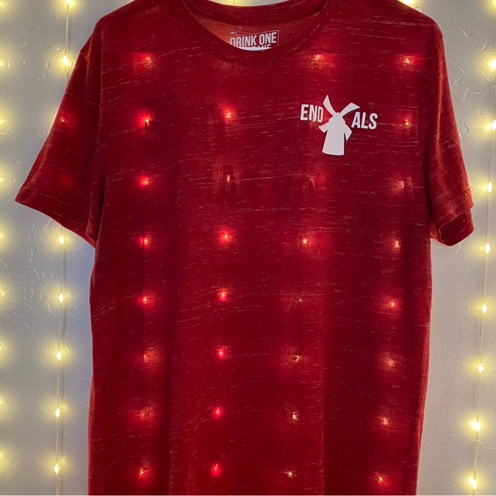 Sheer Red Drink One for Dane End ALS Dutch Bros Tee